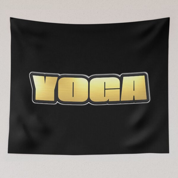 Item preview, Shiny black and Gold YOGA word ver5 designed and sold by smARTwork.