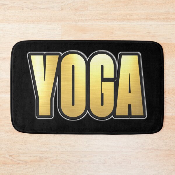 Item preview, Shiny black and Gold YOGA word ver6 designed and sold by smARTwork.