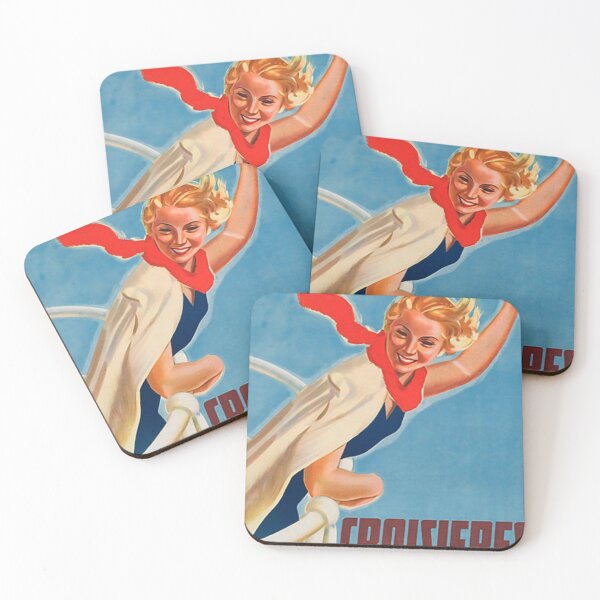 Item preview, Croisiers retro poster designed and sold by CorasPosters.