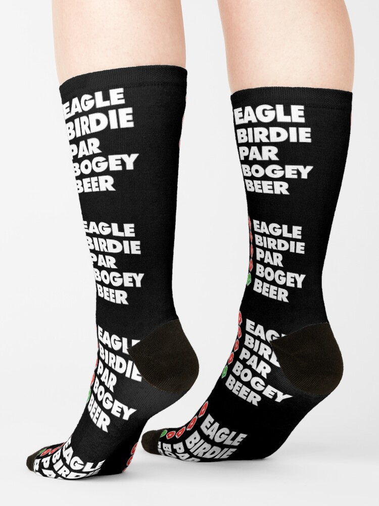 Alternate view of Funny Golfer Scores Terms, but lets drink beer Socks