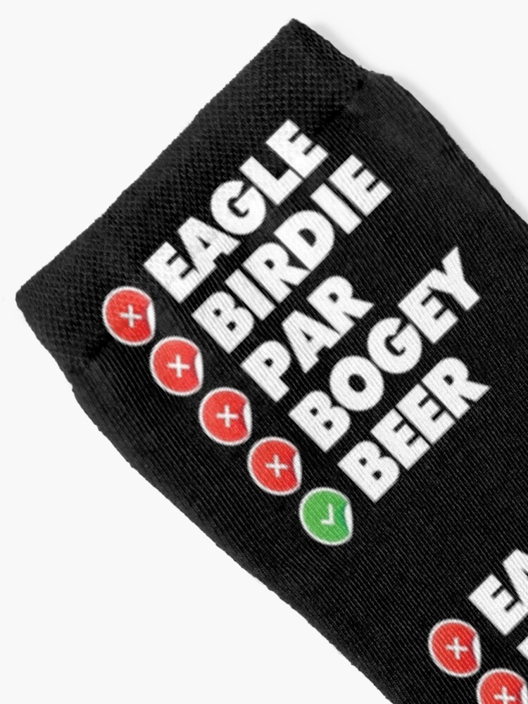Alternate view of Funny Golfer Scores Terms, but lets drink beer Socks
