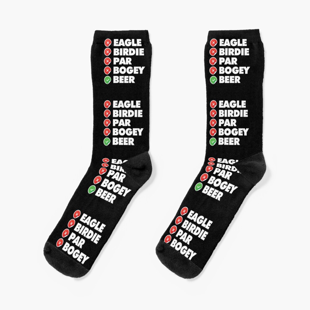 Funny Golfer Scores Terms, but lets drink beer Socks