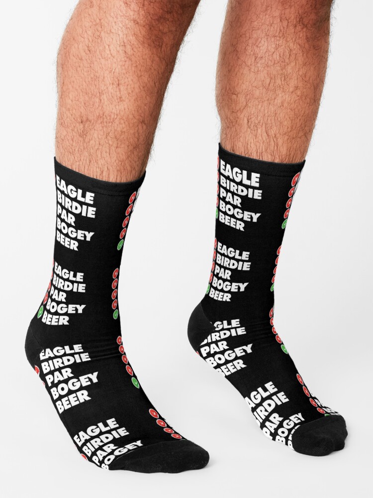 Alternate view of Funny Golfer Scores Terms, but lets drink beer Socks