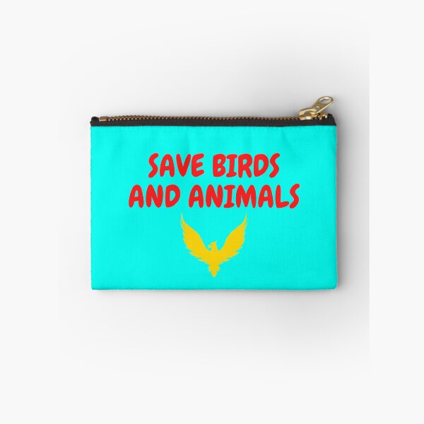 Item preview, SAVE BIRDS AND ANIMALS (GOLDEN BIRD, RED TEXT) designed and sold by mind-illusions.