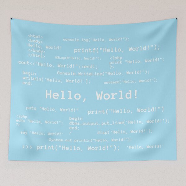Item preview, Hello, World! Light Blue designed and sold by PatientCitizen.