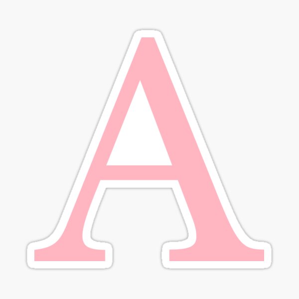 "Letter A Light Pink Color" Sticker for Sale by FunStudio Redbubble