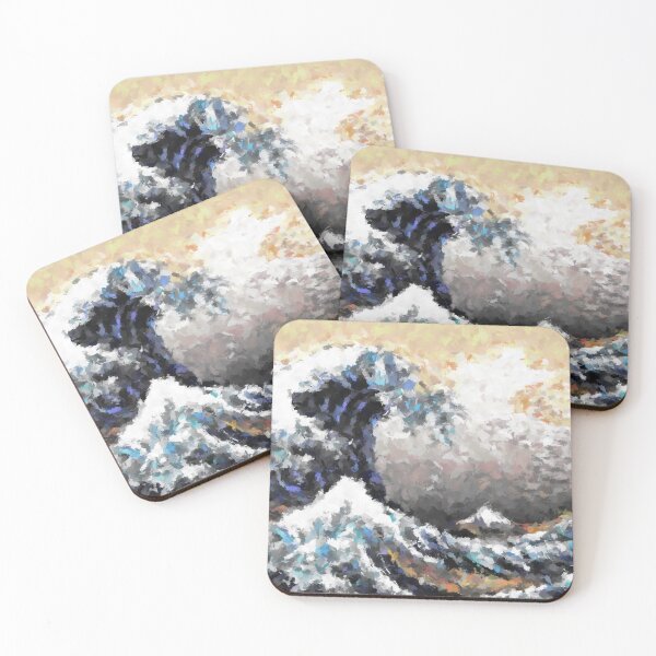 Item preview, The Great Wave Off Kanagawa - Abstract Oil Artwork designed and sold by onicon.