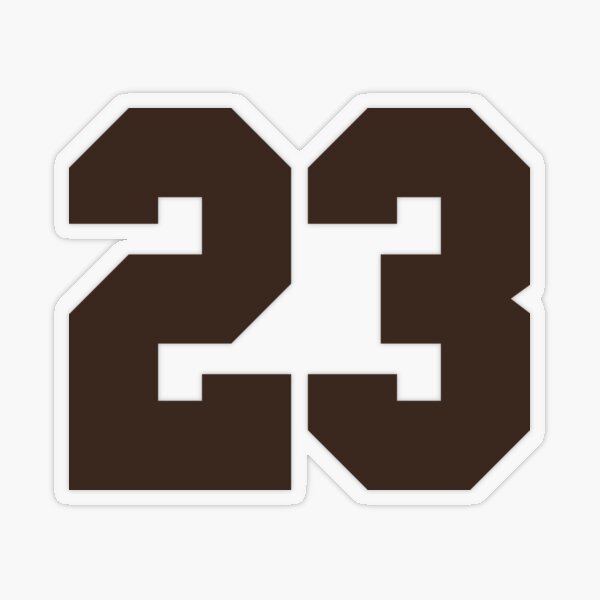 13 Number Cleveland Sports Thirteen Brown Jersey Sticker for Sale by  HelloFromAja