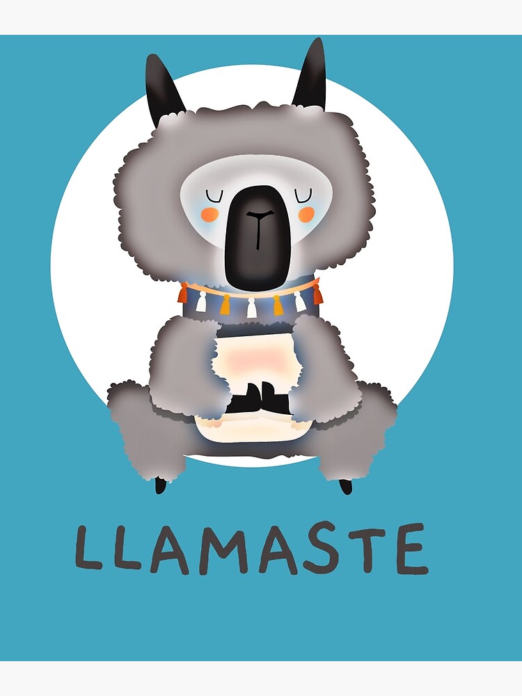 Disover Llamaste (yoga) Premium Matte Vertical Poster