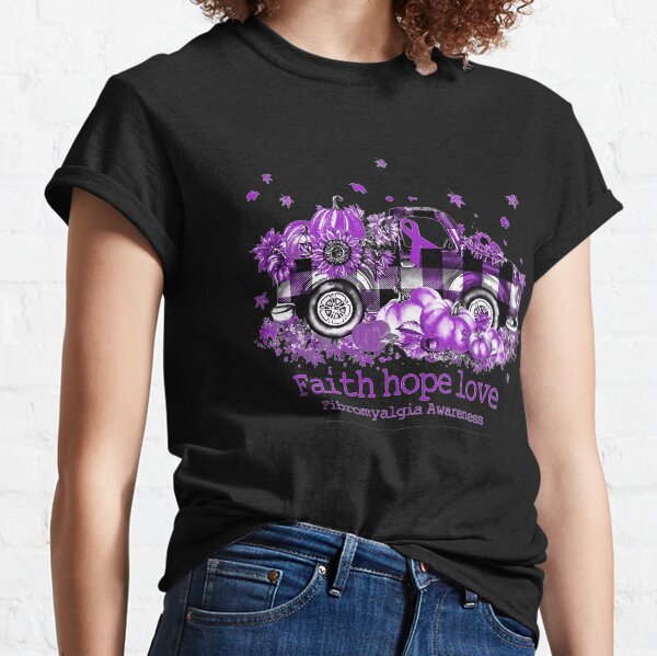 Faith Hope Love Fibromyalgia Awareness Classic T-Shirt