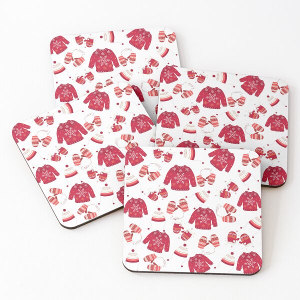 Item preview, Red Winter Sweater, Hats and Mittens Pattern Sweater Weather designed and sold by Orchyd.