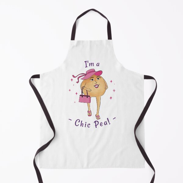 Item preview, I'm a Chic Pea! - funny cartoon character on white background designed and sold by Crystal Raymond.