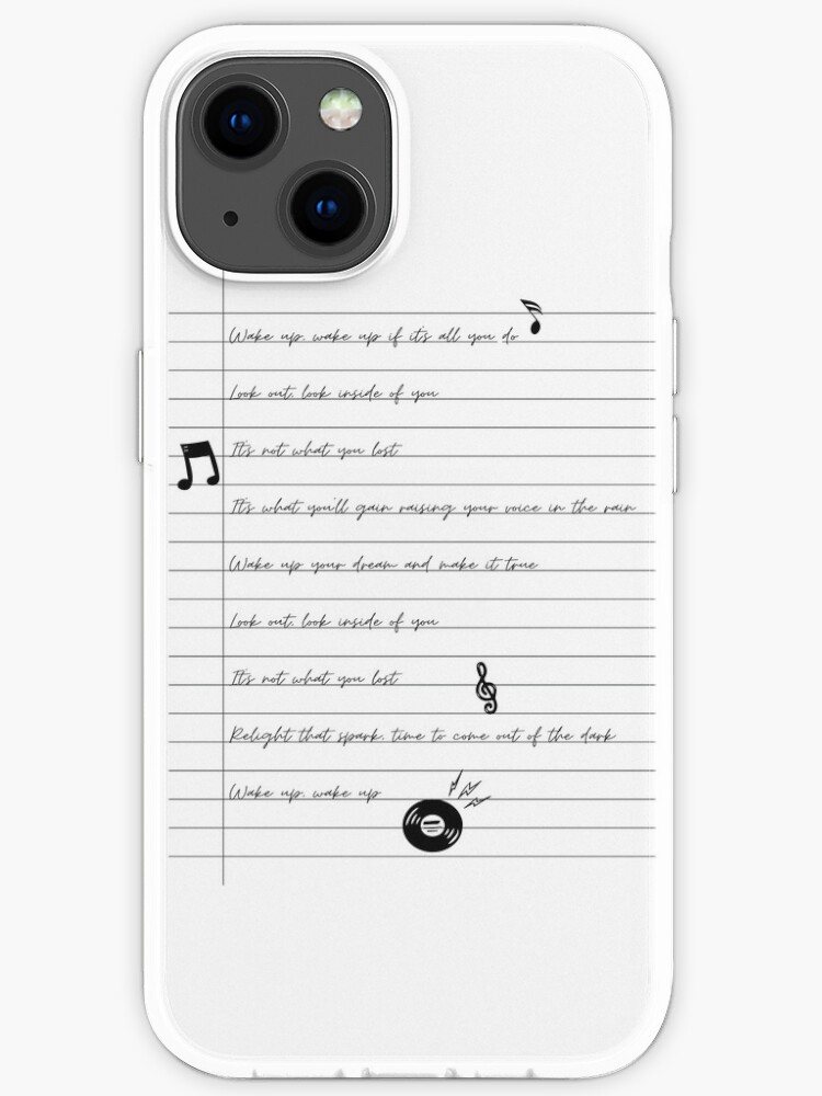 Wake Up Lyrics Letter With Doodle Julie And The Phantoms Iphone Case By Jatphantoms Redbubble