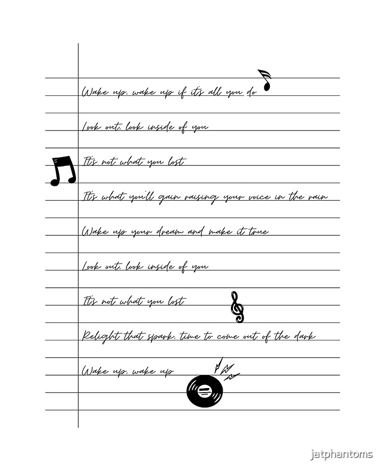Wake Up Lyrics Letter With Doodle Julie And The Phantoms Ipad Case Skin By Jatphantoms Redbubble