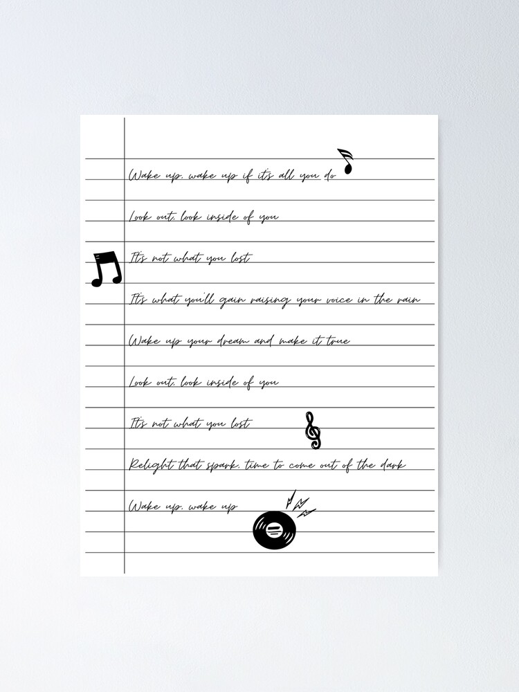 Wake Up Lyrics Letter With Doodle Julie And The Phantoms Poster By Jatphantoms Redbubble Wake Up Lyrics Letter With Doodle Julie And The Phantoms Poster By Jatphantoms Redbubble