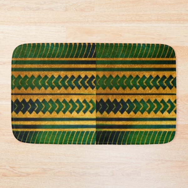 Aperçu de l'œuvre Tribal Vert et Or créée et vendue par MARIALOSA P.