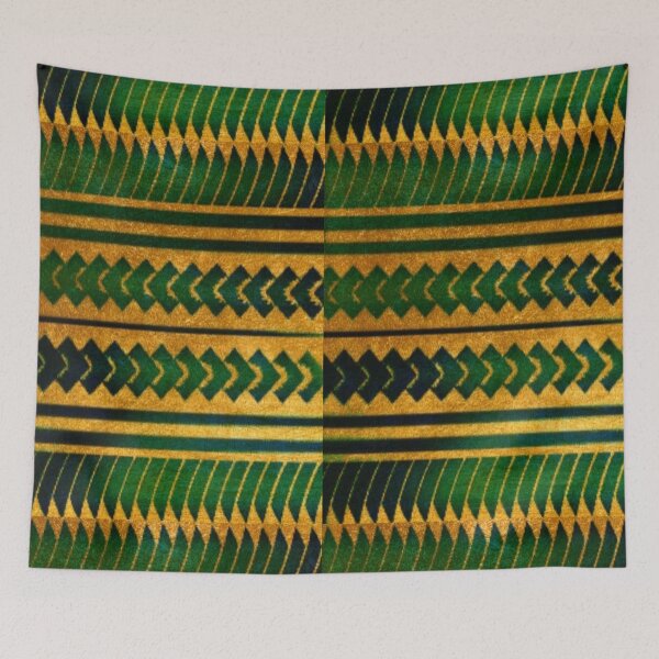 Item preview, Tribal Green and Gold designed and sold by MARIALOSA P.