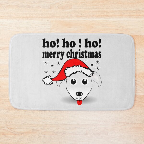 Item preview, Greytmas Stocking - ho! ho! ho! Merry Christmas Text And Santa Hound designed and sold by Custom Crest.
