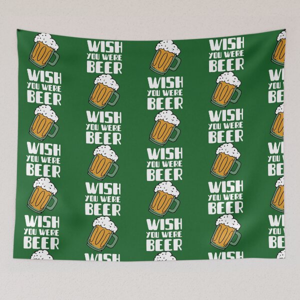 Item preview, Wish You Were Beer (beer mug) designed and sold by HamiltonmagicTs.