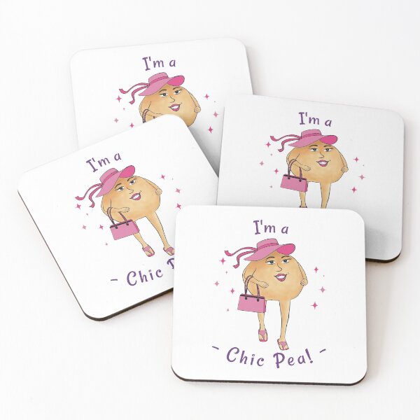 Item preview, I'm a Chic Pea! - funny cartoon character on white background designed and sold by Crystal Raymond.