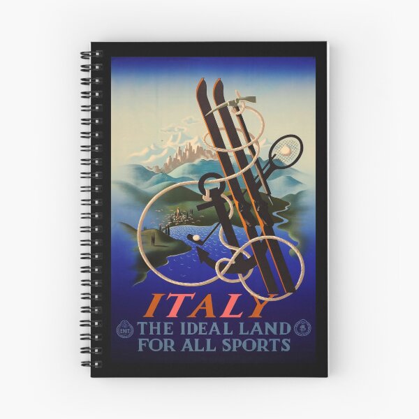 Artikelvorschau, ENIT Italy ideal land for sport retro poster entworfen und verkauft von CorasPosters.