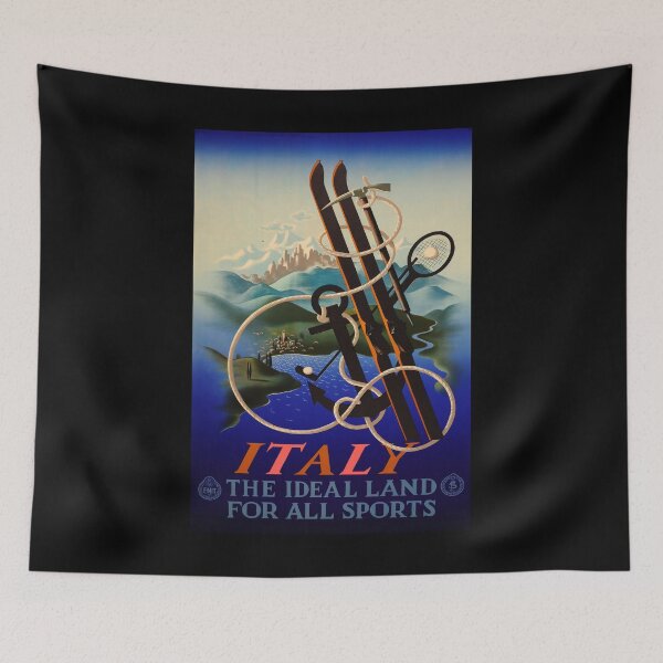 Item preview, ENIT Italy ideal land for sport retro poster designed and sold by CorasPosters.