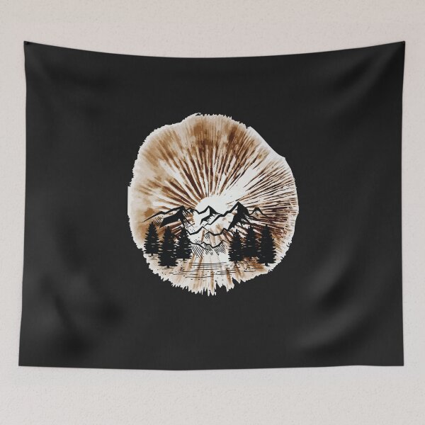 Item preview, Favorite Landscape in top of a spore print Mushroom T-Shirt designed and sold by sunnym79.
