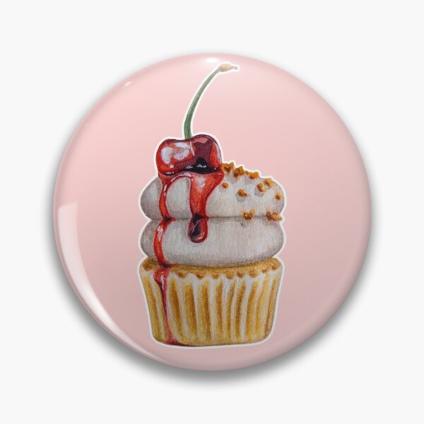 Item preview, Watercolor Cherry Cupcake  designed and sold by heidiloo.