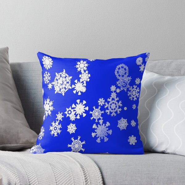 Item preview, White Winter Snowflakes on Royal Blue designed and sold by AlteredAtelier.