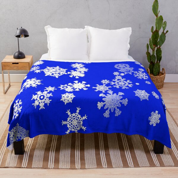 Item preview, White Winter Snowflakes on Royal Blue designed and sold by AlteredAtelier.