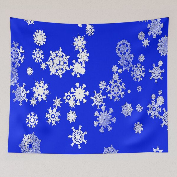 Item preview, White Winter Snowflakes on Royal Blue designed and sold by AlteredAtelier.