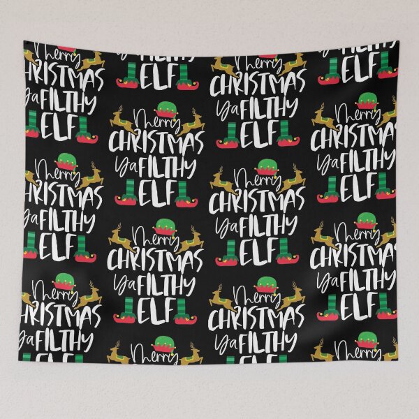 Item preview, Merry Christmas Ya Filthy Elf | Funny Holiday Satire designed and sold by GravitiTees.