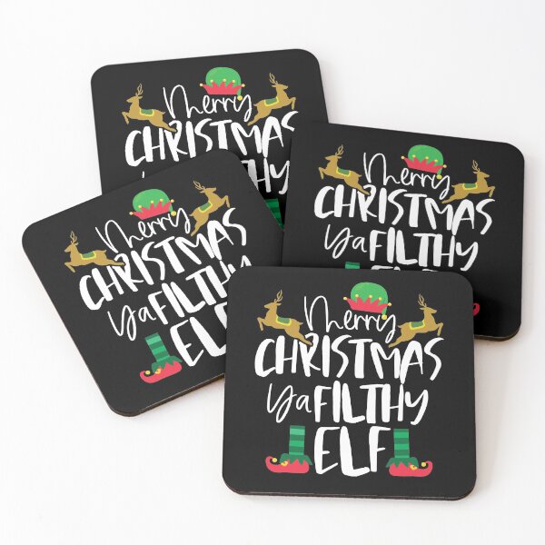 Item preview, Merry Christmas Ya Filthy Elf | Funny Holiday Satire designed and sold by GravitiTees.