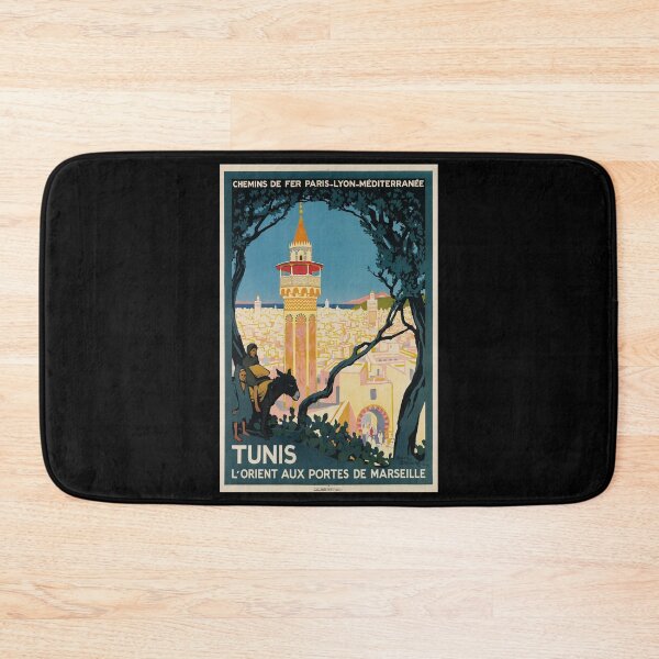 Item preview, PLM Tunis retro poster designed and sold by CorasPosters.
