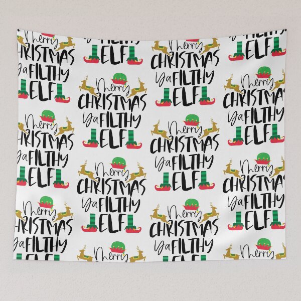 Item preview, Merry Christmas Ya Filthy Elf | Amusing Holiday Satire designed and sold by GravitiTees.
