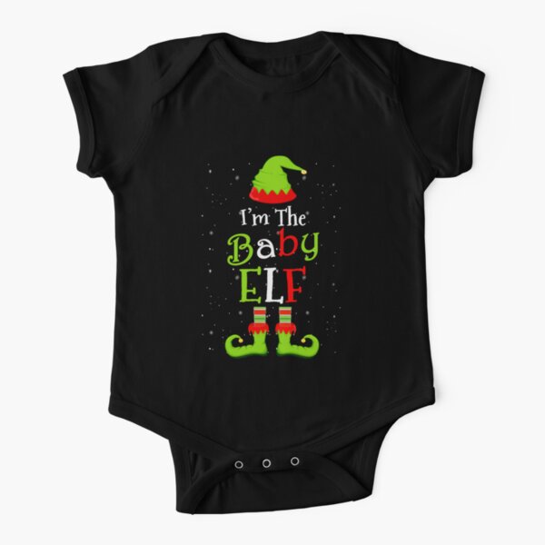 I'm The Baby Elf Family Matching Funny Christmas Group Gift Short Sleeve Baby One-Piece