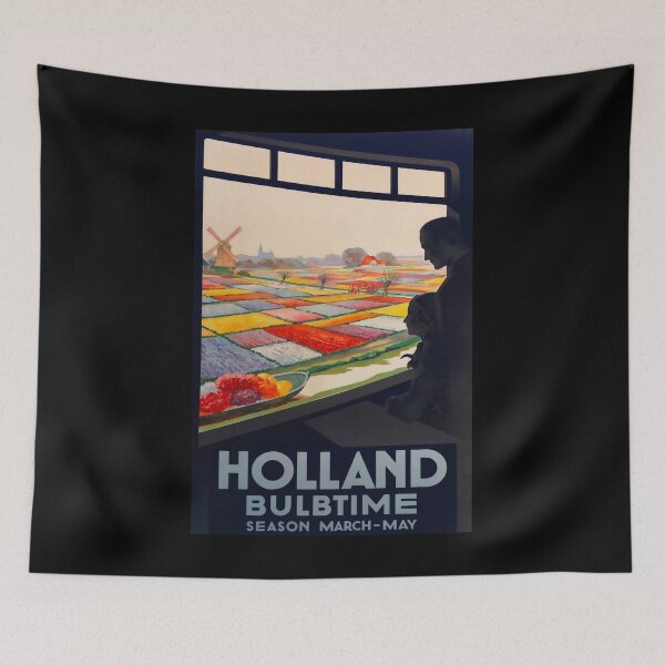 Item preview, Holland Bulbtime retro poster designed and sold by CorasPosters.