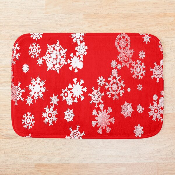 Item preview, Copos de nieve de invierno blanco sobre rojo designed and sold by AlteredAtelier.