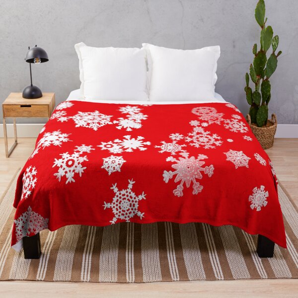 Item preview, White Winter Snowflakes on Red designed and sold by AlteredAtelier.