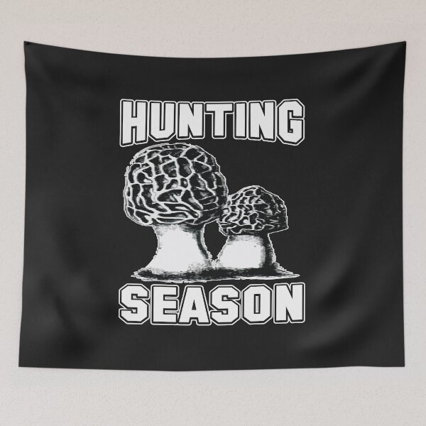 Item preview, Mellow Mushroom Hunting Season morel and funghi T-Shirt designed and sold by sunnym79.
