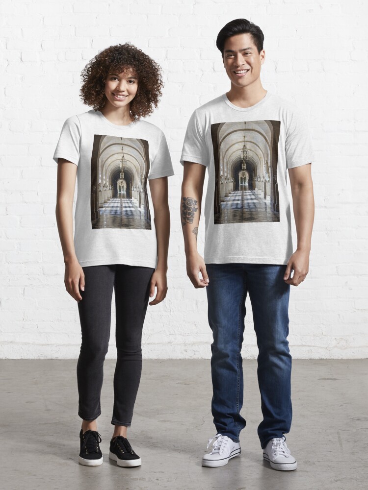 Arched Corridor with marble statues in the Palace of Versailles - France  Essential T-Shirt for Sale by Ulysse Pixel | Redbubble
