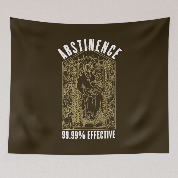 Item preview, Virgin Mary Abstinence 99.99 Effective Jesus Baby Atheism Vintage designed and sold by h44k0n.