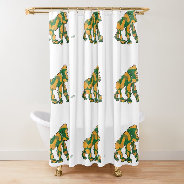COMMIC AFRICA Bubble Gorilla Shower Curtain