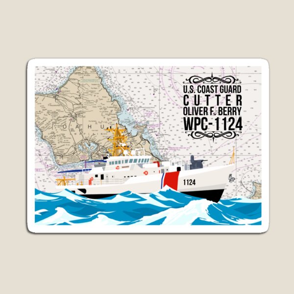 Item preview, Chart Art - Coast Guard Cutter Oliver F Berry designed and sold by AlwaysReadyCltv.