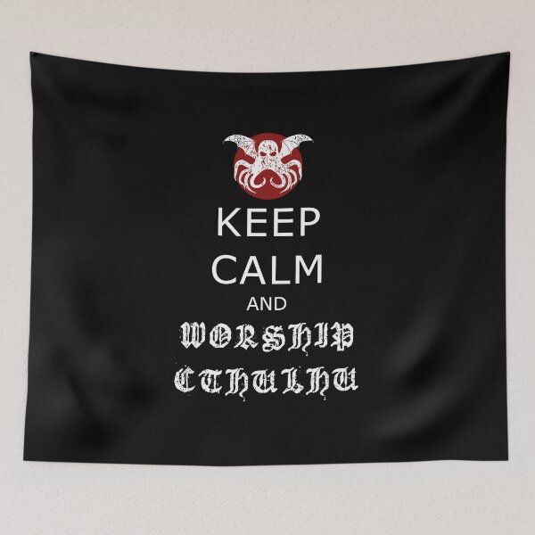 Item preview, Keep Calm And Worship Cthulhu Funny Horror Vintage designed and sold by h44k0n.