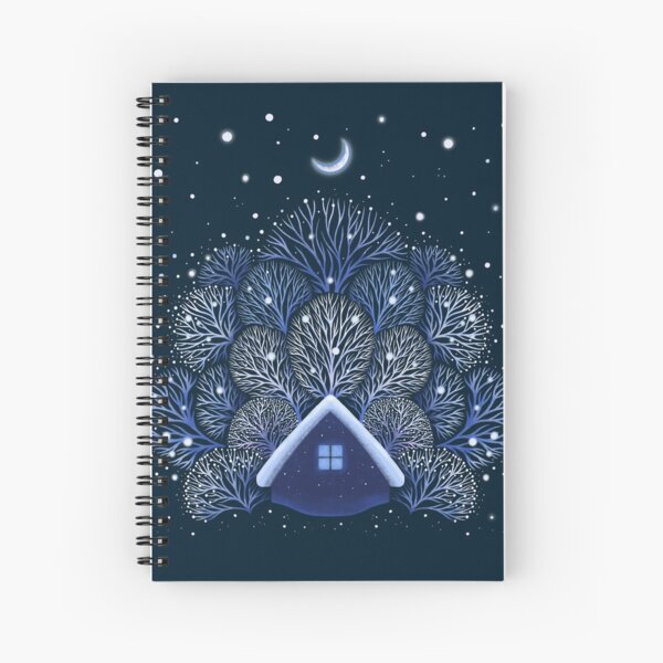 Tiny House - Snowy Night Spiral Notebook