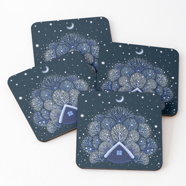 Item preview, Tiny House - Snowy Night designed and sold by episodicDrawing.