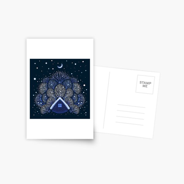 Item preview, Tiny House - Snowy Night designed and sold by episodicDrawing.