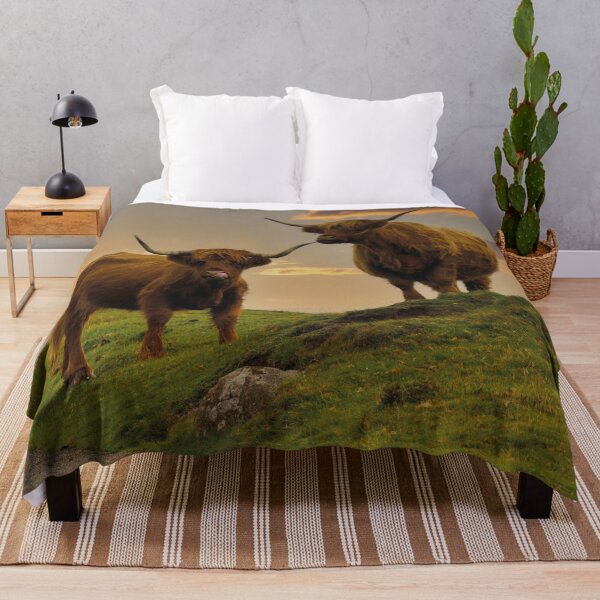 Item preview, Highland Cows At Sunset designed and sold by rawshutterbug.