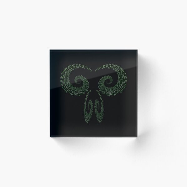 Item preview, Espirales de números binarios verdes designed and sold by OneGuild.